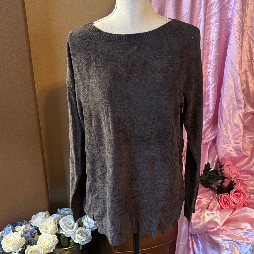 Barefoot dreams pointelle pullover sweater